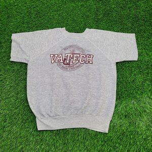 Vintage Virginia-Tech Sweatshirt Womens Large 20x21 Gray